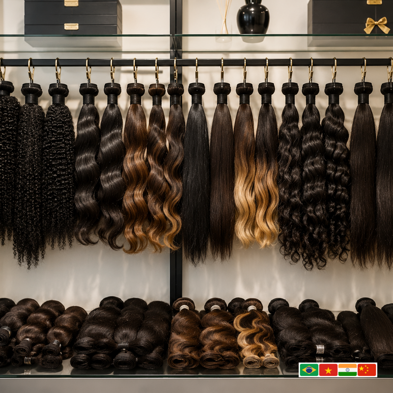 human hair display badged 800