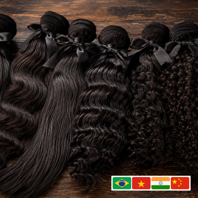 human hair multiflag badged